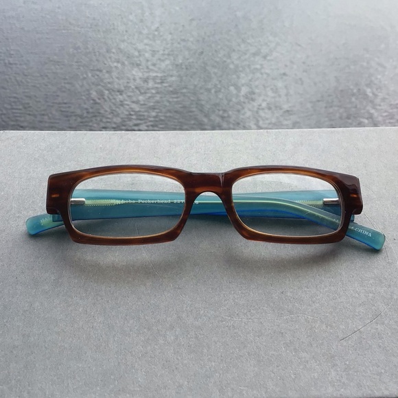 Eyebobs Peckerhead Tortoise Turquoise and Green Rectangular Readers +1.50